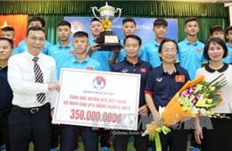 Tuyên dương, khen thưởng đội tuyển U15 quốc gia vô địch giải Đông Nam Á 